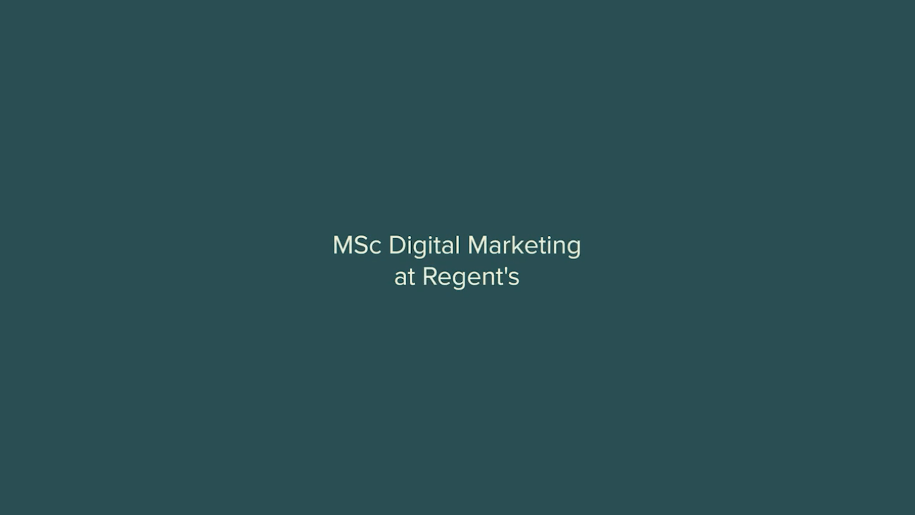 MSc Digital Marketing and Analytics Regent's University London